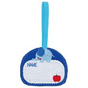 toppa iron-on etichetta blu scuro elefante mela 1 pezzo