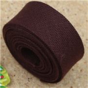 Ruban biais à simple pliure marron foncé