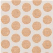 Tissu crème clair avec des cercles marron