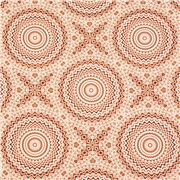 Brauner Stoff mit geometrischen reflektierenden Mandalas