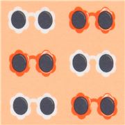 Tissu jersey pêche avec des lunettes de soleil