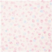 Tissu gaze en coton japonais avec des pois roses et bleus