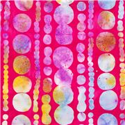 Tela lunares en columnas estilo batik algodón rosa sarong despintado Bali