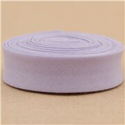 Ruban de biais en polyester violet clair, à un pli