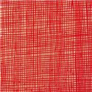 Tela con cuadrícula roja y pardo gris
