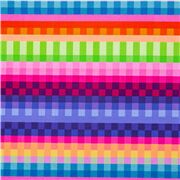 Super bunter 8-Bit-Stil Streifen US-Baumwollstoff