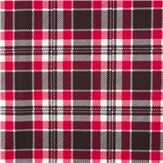 Tela minky de cuadros plaid rojo blanco negro de poliéster