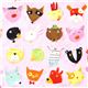 Animal heads canvas designer fabric by Nancy Wolff 1
