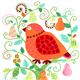 Christmas fabric bird pear tree ball par Michael Miller 1