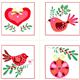 Christmas fabric bird pear tree ball par Michael Miller 2