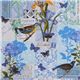 French theme Michael Miller fabric blue lily 1