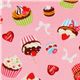 Japanese Cosmo fabric cupcakes macaroons pink 1