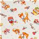 Japanese Cosmo fabric deer squirrel bunny white 1