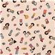 Japanese Cosmo fabric iroha Japanese doll light pink 2