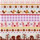 Japanese Cosmo fabric lama squirrel flower purple 1