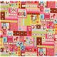 Japanese Cosmo fabric matryoshka kawaii animals pink 2