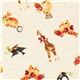 Kokka Canvas fabric with bunny giraffe bird from Japan 4