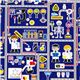 Kokka fabric for boys chemistry lab, teacher, student 1