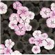 Kokka fabric with grey cherry blossoms flower Japan 1