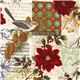 Michael Miller Christmas fabric poinsettia birds 1