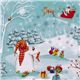 Michael Miller Weihnachtsstoff Schneemann Schlitten 1