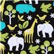 Michael Miller black fabric Zoology zoo animals 1