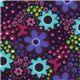 Michael Miller Stoff Daisy Sprinkles violette Blumen 1