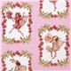 Michael Miller fabric Sweet Fairies pink flower fairy 1