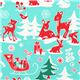 Michael Miller fabric aqua Yule Critters deer Christmas 4