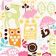 Michael Miller fabric forest life yellow owl deer rabbit 1