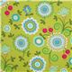 Michael Miller fabric lime Dancing Flowers 2