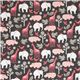 Michael Miller flannel fabric Zoology zoo animal grey 2