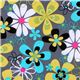 Michael Miller gray fabric Far Out Floral flowers 1
