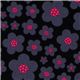 Michael Miller knit fabric Black Blossoms Patty Young 1
