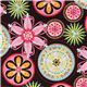 Michael Miller laminate oilcloth fabric Carnival Bloom 1