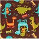 Michael Miller premium laminate fabric Dino Dudes 1