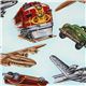 Michael Miller Retro Stoff Way to go mit Auto Flugzeug 1