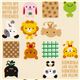 animal fabric by Kokka with frog lion bear elephant 1