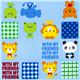 animal fabric by Kokka with frog lion bear elephant 1