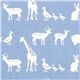 baby blue oxford fabric with small animals from Japan 1