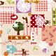 beautiful animal linen fabric with ornaments from Japan 1