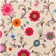 schöner beiger Blumen japanischer Canvas Stoff 1