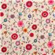 schöner beiger Blumen japanischer Canvas Stoff 2