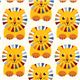 beige fabric with colourful circus lions par Robert Kaufman 1