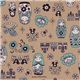 beige matryoshka dolls Kokka fabric Japan babushka 1