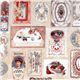 beige old-fashioned retro fabric by Kokka Japan 1