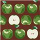 big green apple fabric dark brown from Kokka Japan 1