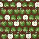 big green apple fabric dark brown from Kokka Japan 2