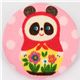 big matryoshka panda button pink Kokka fabric button 1