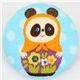 grosser Panda Matroschka Knopf blauer Kokka Stoffknopf 1